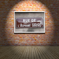Straßenschild zur Erinnerung an Aspirand Girard in Sigolsheim/Elsass